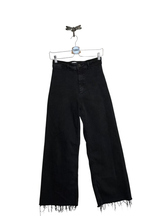 Zara Denim - ZARA 6 The Marine Straight Black Jean Neutral Minimalist 6